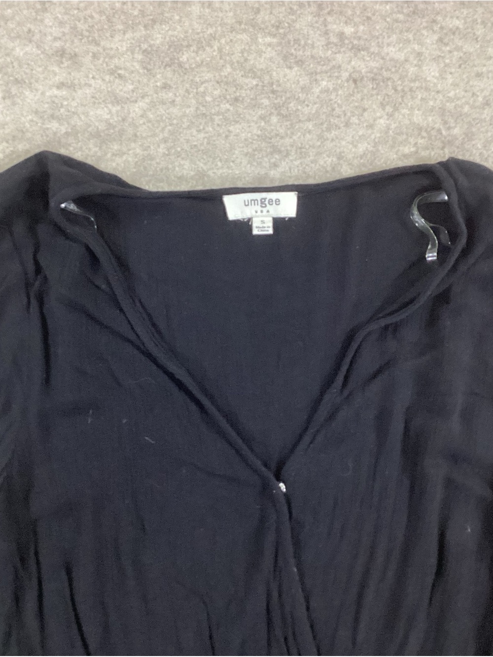Umgee Black Romper with White Lace Trim - Picture 2 of 6